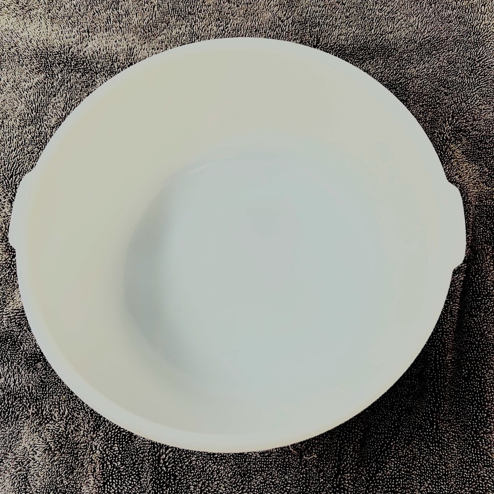 Vintage Glasbake Mixmaster Sunbeam 19CJ Large White Milk Glass Mixer Mixing Bowl
